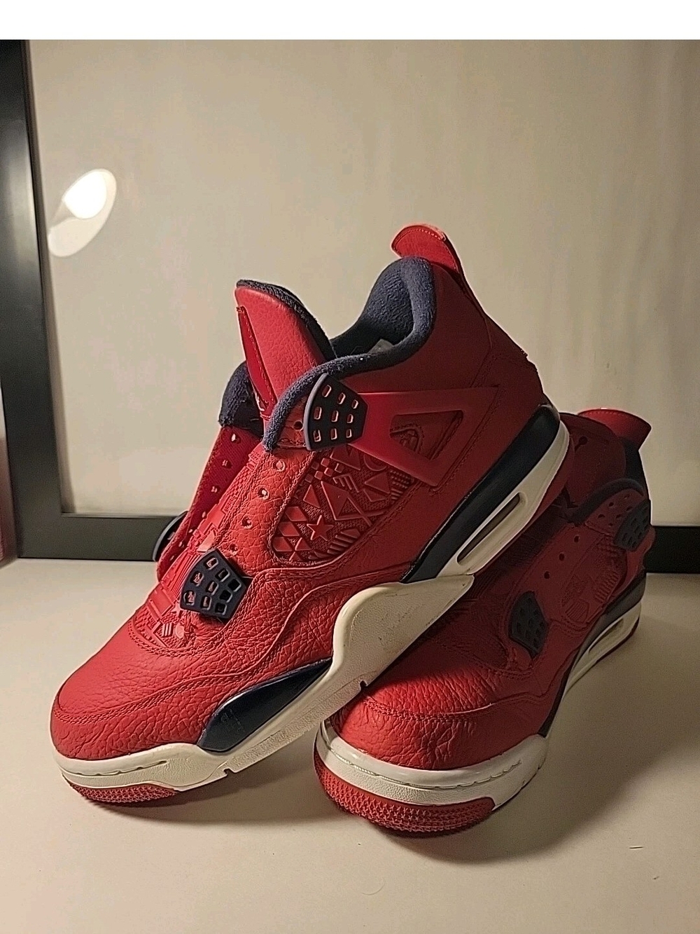 Nike Air Jordan 4 FIBA Gym Red CI1184-617 Men's Sneakers Size 9.5 Like New Cond
